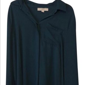 Ann Taylor: Loft Dark Green Blouse